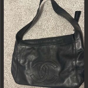 Chanel Black Leather Shoulder Bag